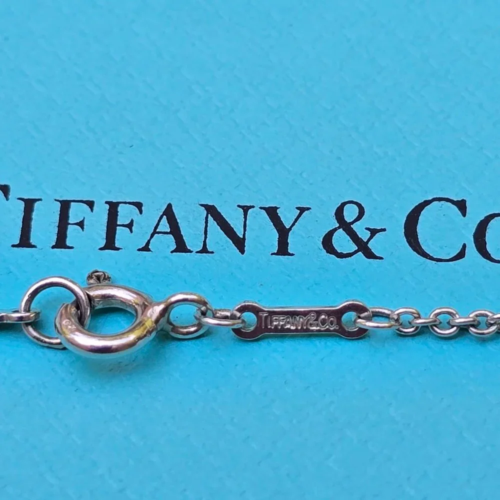 Tiffany & Open Heart Pendant. 22mm on 16